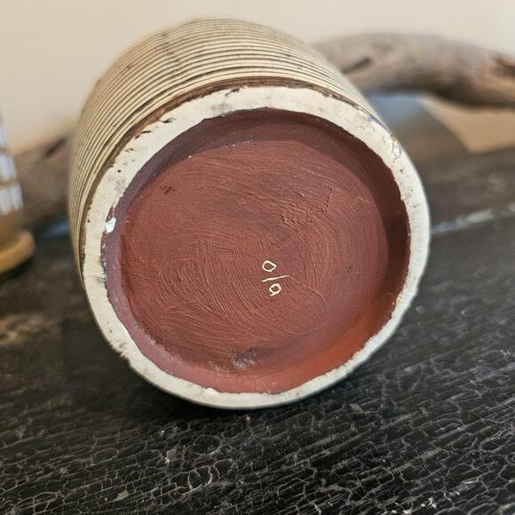 Autumn Leaf Japanese Style Ceramic Vase Jar -Signed Ola - Picture 5 of 9